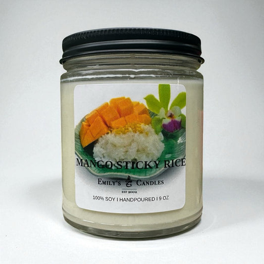 9 Oz Soy Candle Mango Sticky Rice