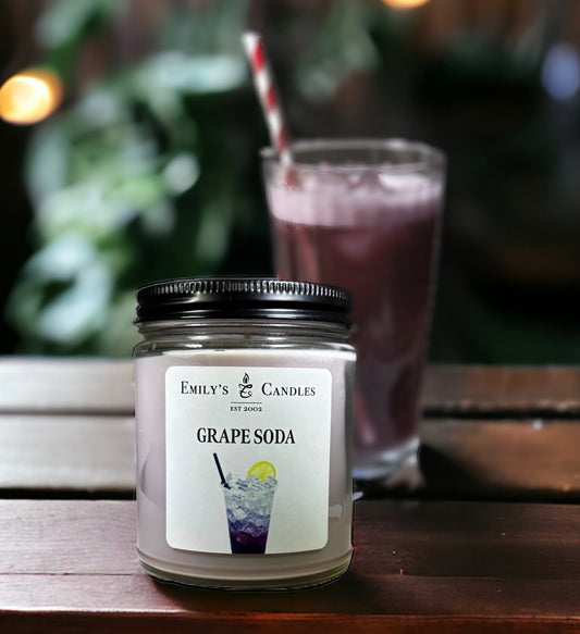 9 Oz Soy Candle Grape Soda