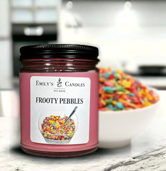 9 Oz Soy Candle Fruity Pebbles Scented