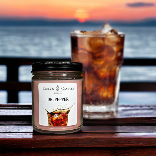 9 Oz Soy Candle Dr Pepper Scent