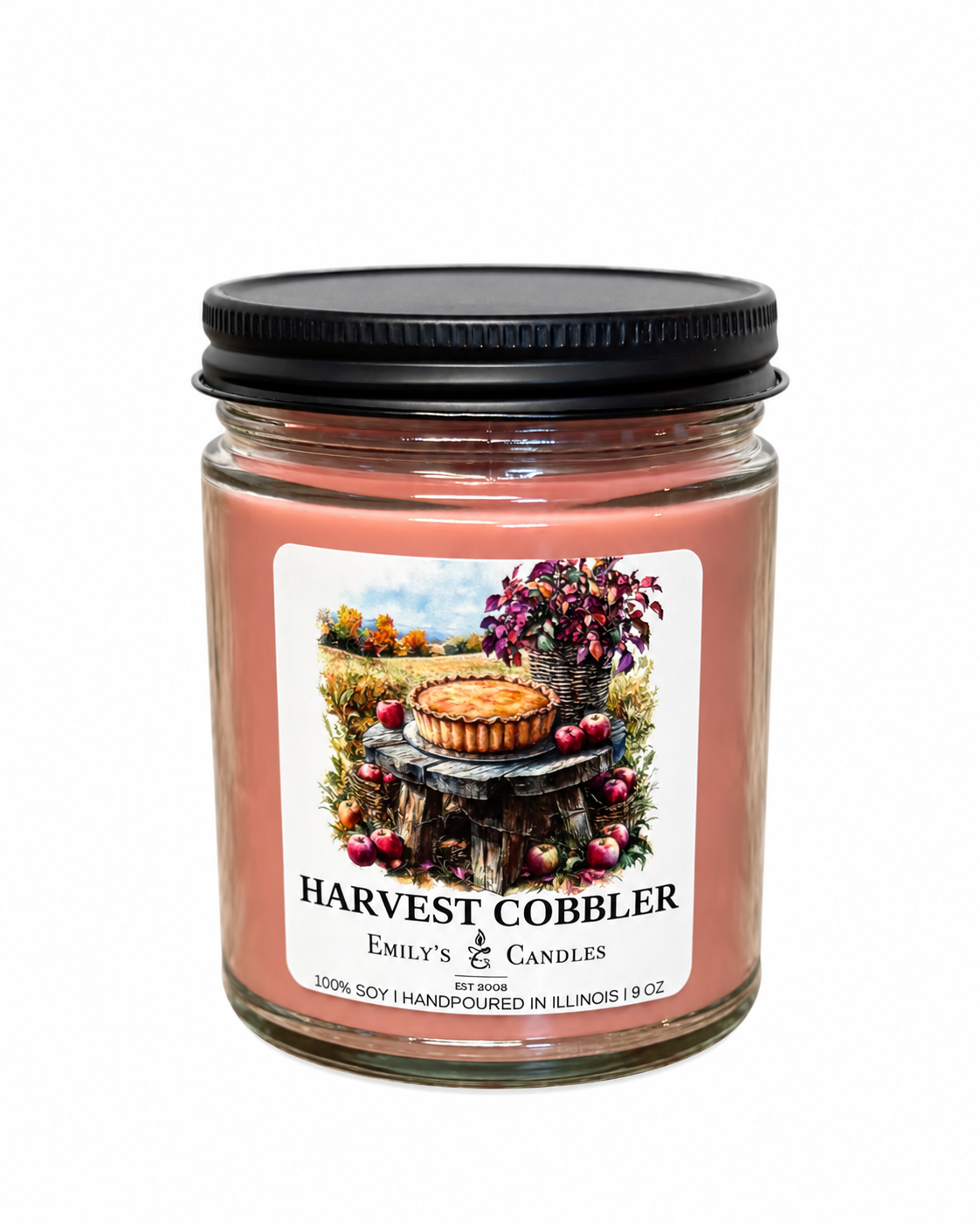9 Oz 100% Soy Candle Harvest Cobbler