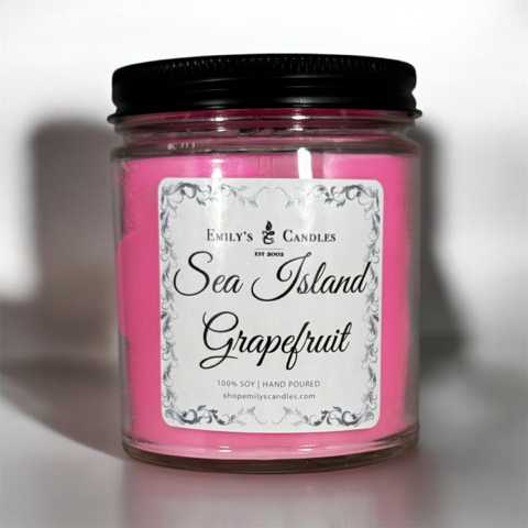 9 Oz 100% Soy Candle Sea Island Grapefruit