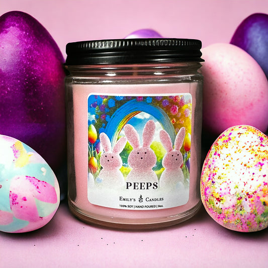 9 Oz Soy Candle Peeps Scented