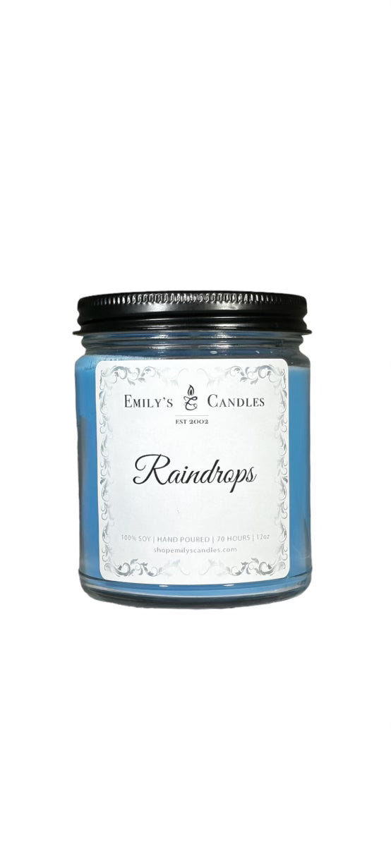 9 Oz Soy Candle Raindrops
