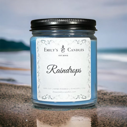 9 Oz Soy Candle Raindrops