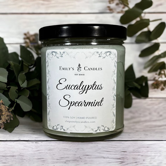 9 Oz Soy Candle Eucalyptus Spearmint