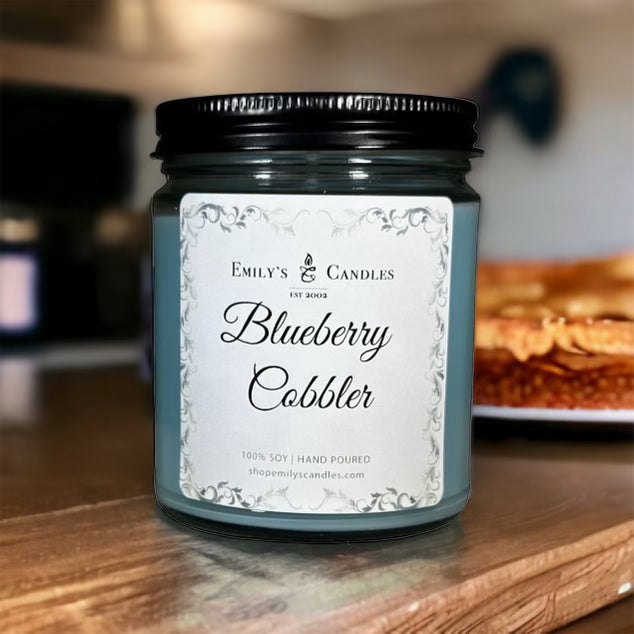 9 Oz Soy Candle Blueberry Cobbler