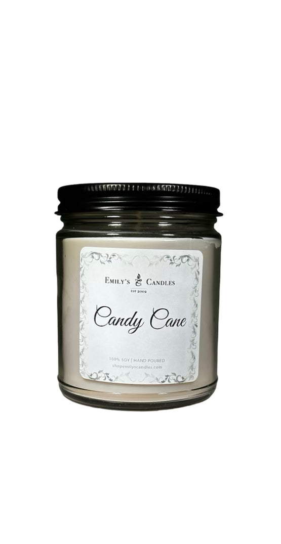 9 Oz Soy Candle Candy Cane