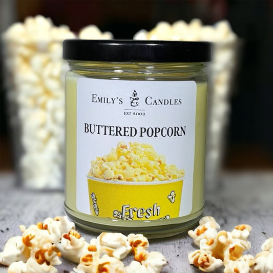 9 Oz Soy Candle Buttered Popcorn