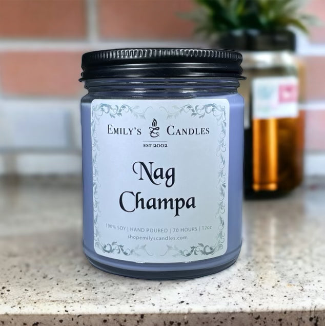 9 Oz Soy Candle Nag Champa – Emily's Candles & Bath
