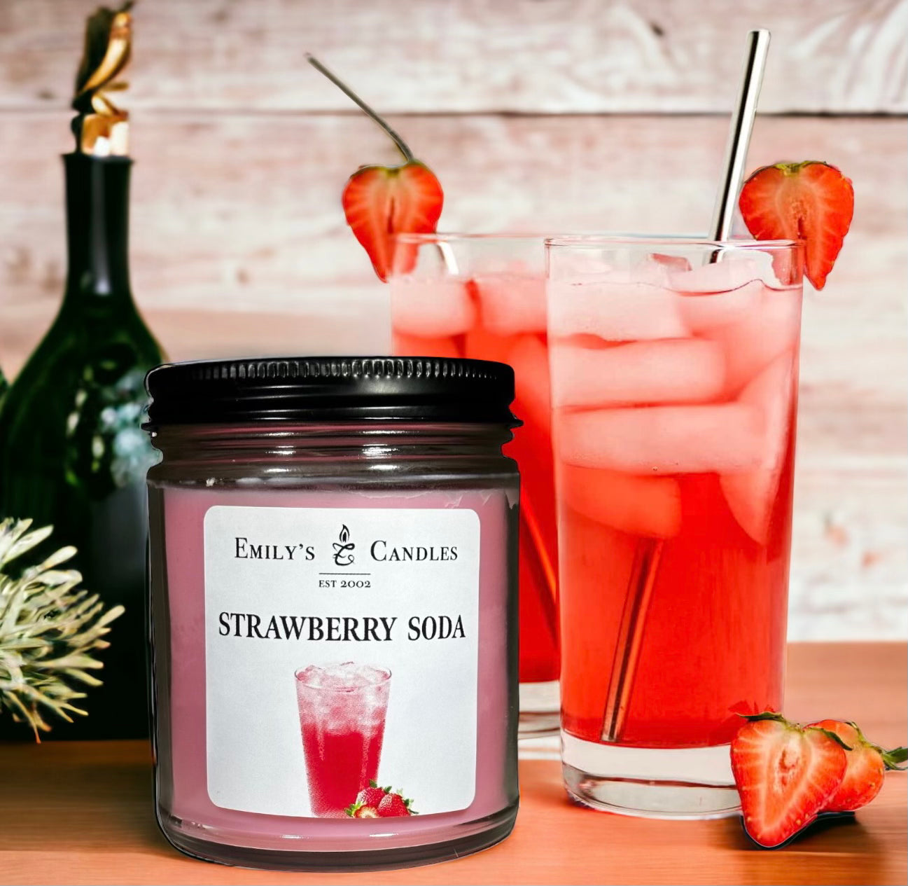 9 Oz Soy Candle Strawberry Soda
