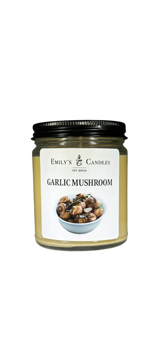 9 Oz Soy Candle Garlic Mushrooms