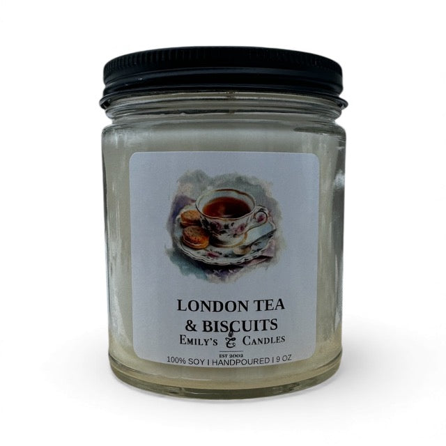 9 Oz -100% Soy Candle London Tea & Biscuits