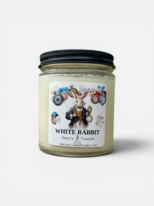 9 Oz 100% Soy Candle White Rabbit