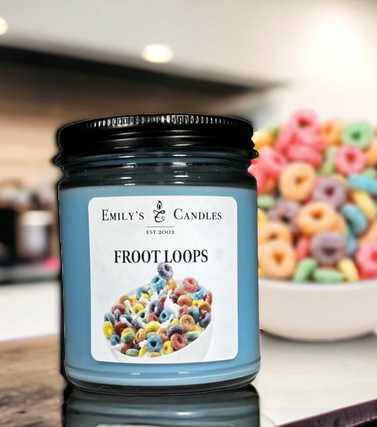 9 Oz Soy Candle Fruit Loops