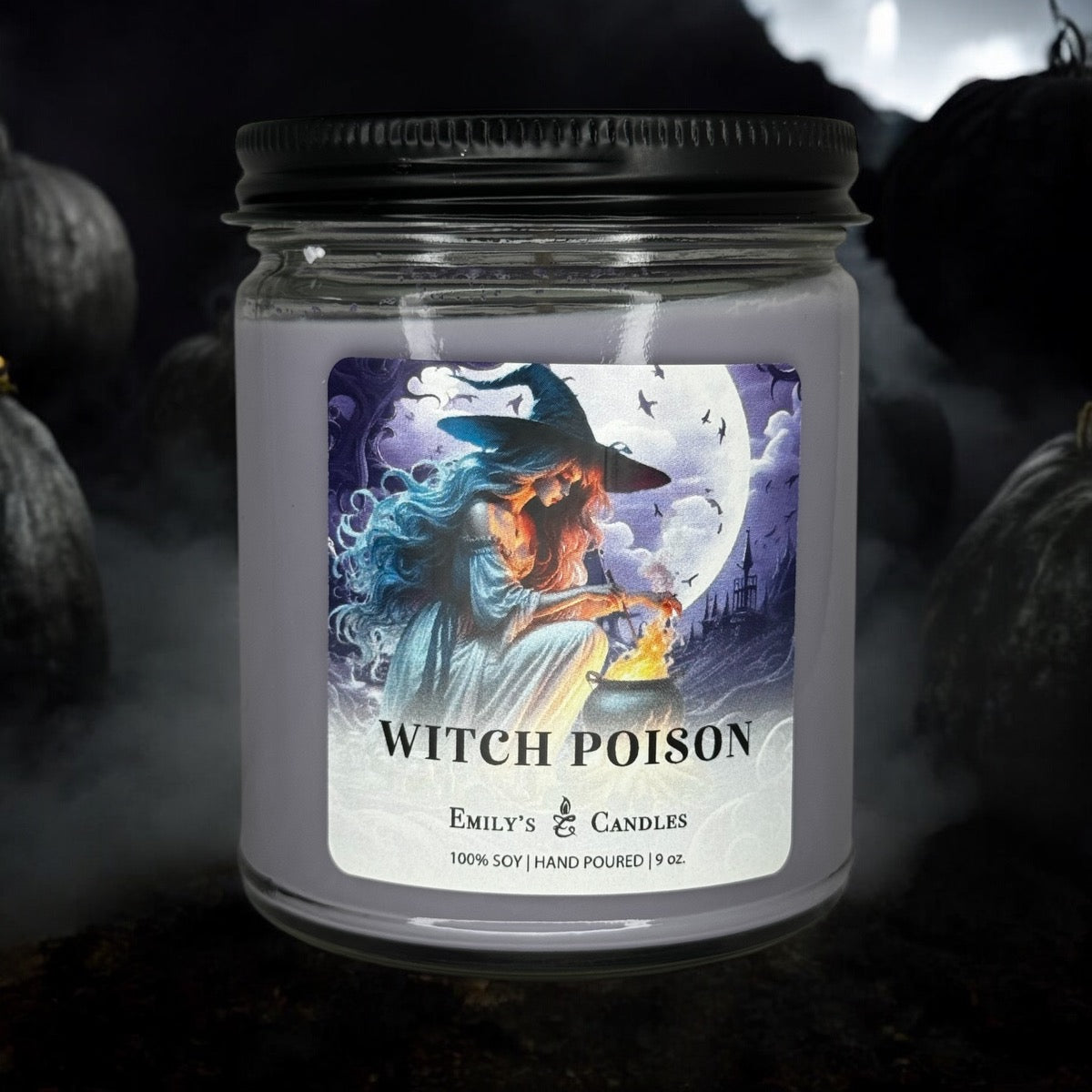 9 Oz 100% Soy Candle Witch Poison