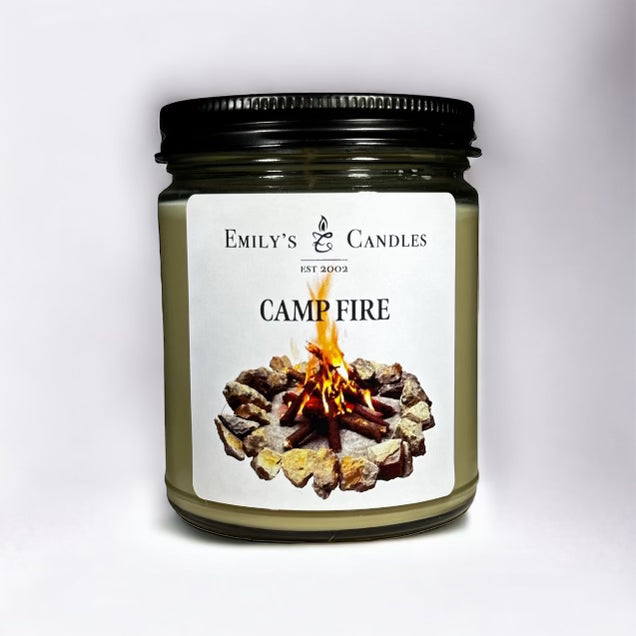 9 Oz 100% Soy Candle Campfire Smoke