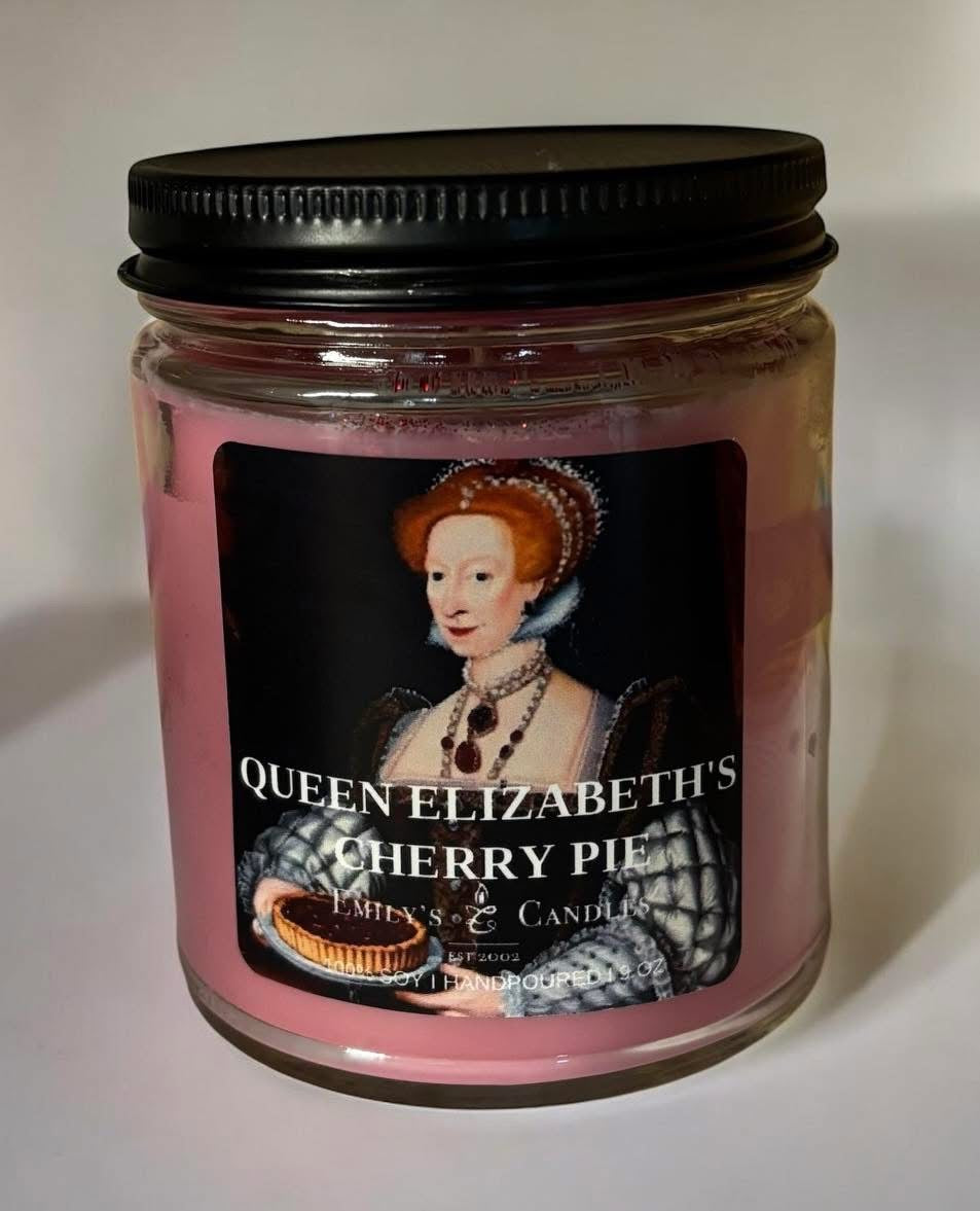 9 Oz Soy Candle Queen Elizabeth’s Cherry Pie