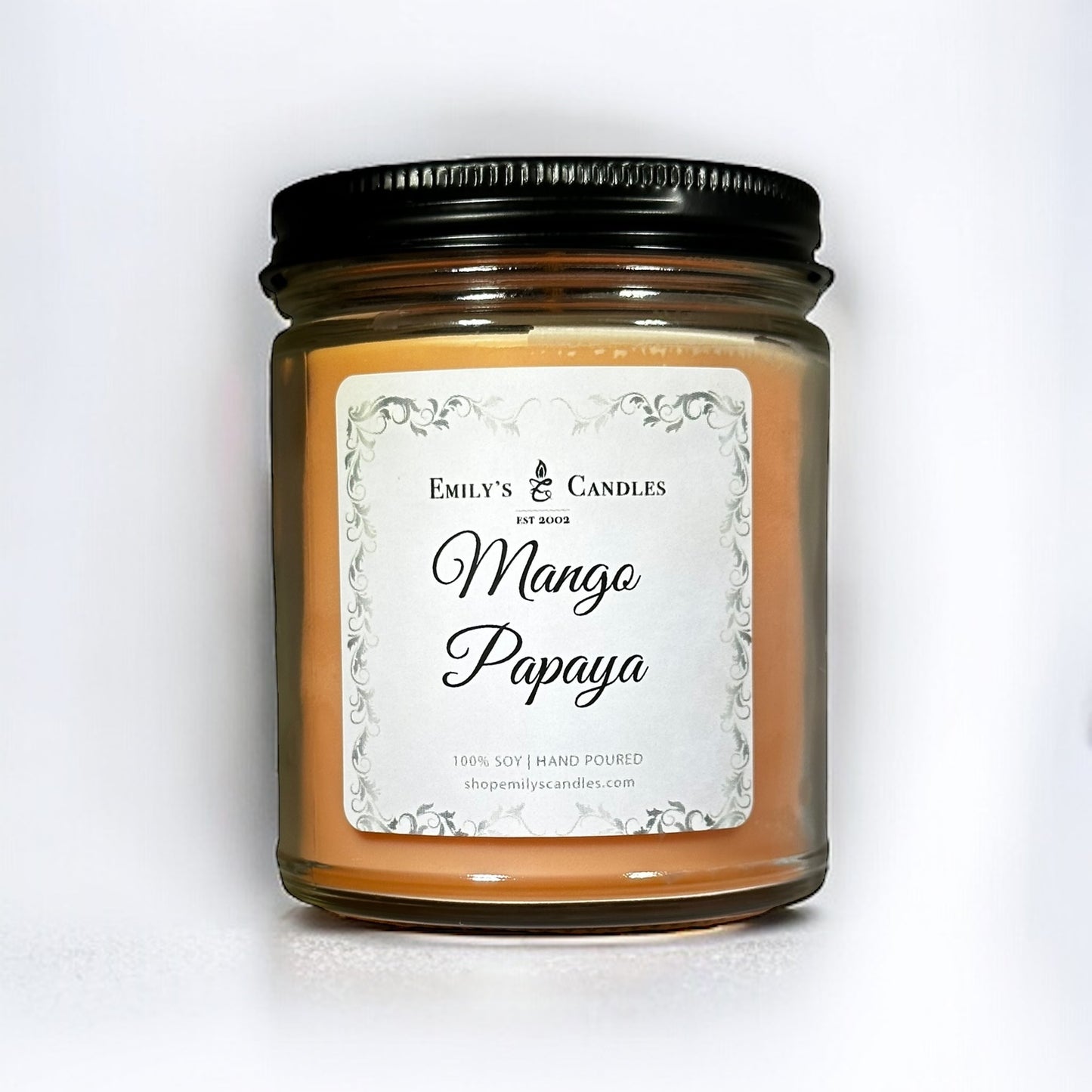 9 Oz Soy Candle Mango Papaya