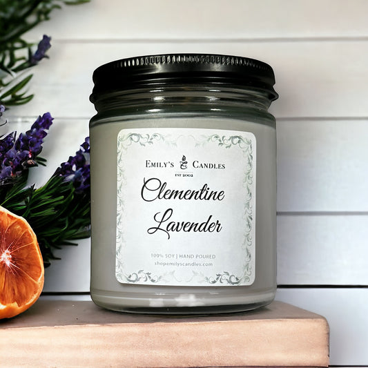 9 Oz Soy Candle Clementine Lavender