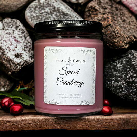 9 Oz Soy Candle Spiced Cranberry