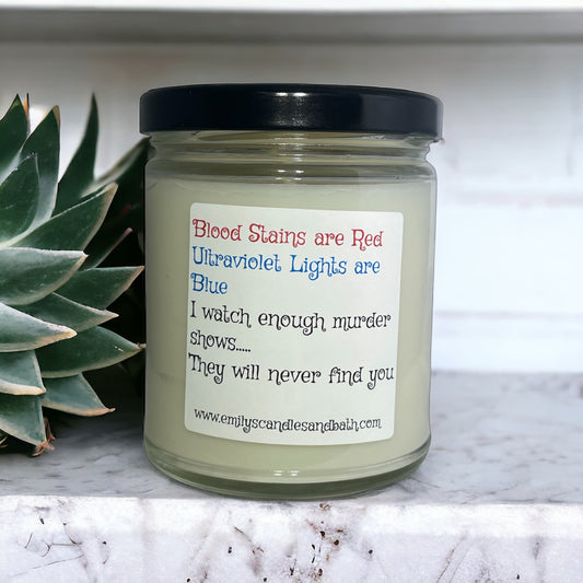 9 Oz Soy Candle "Roses Are Red..." Candle Jasmine & Green Apple Scent