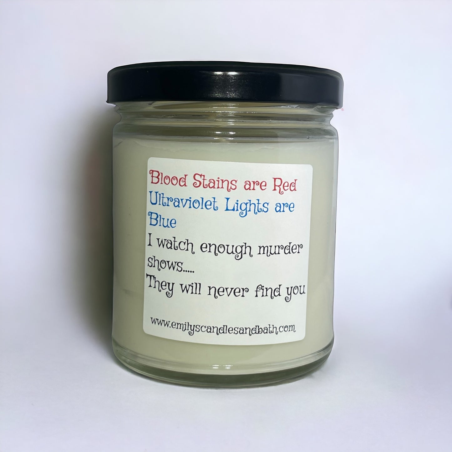 9 Oz Soy Candle "Roses Are Red..." Candle Jasmine & Green Apple Scent