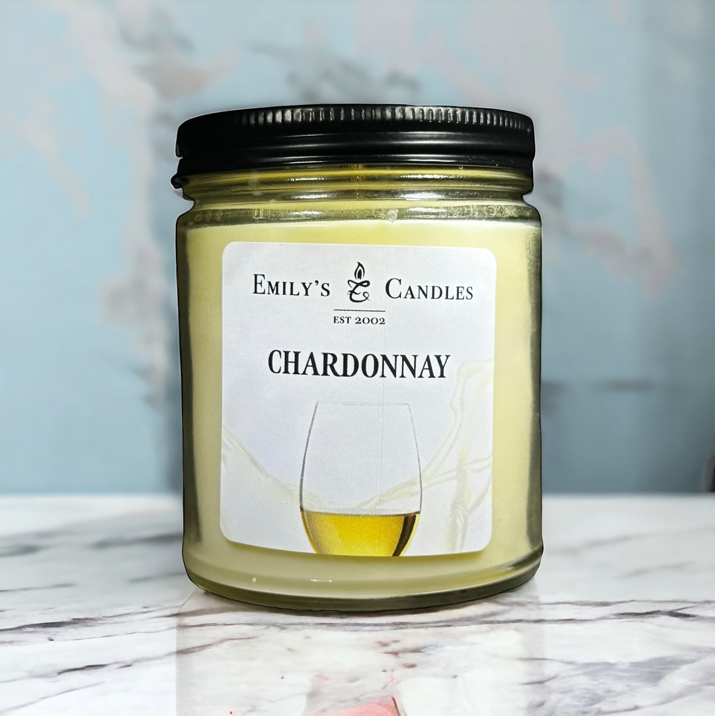 9 Oz Soy Candle Chardonnay Scent