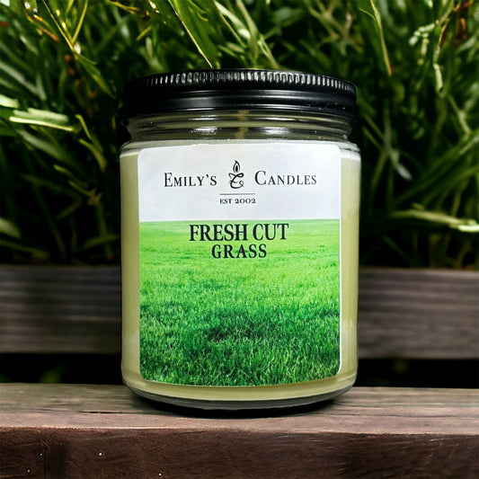 9 Oz Soy Candle Fresh Cut Grass Scent