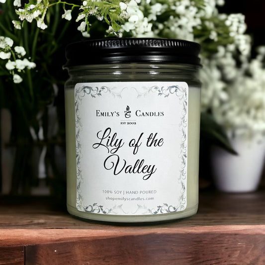 9 Oz Soy Candle Lily of the Valley