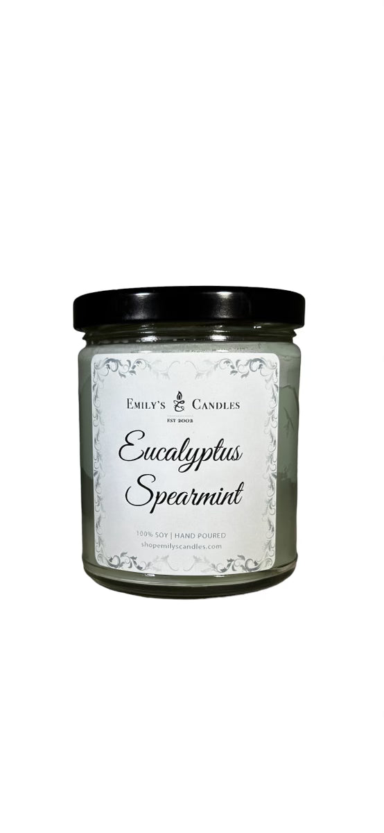 9 Oz Soy Candle Eucalyptus Spearmint