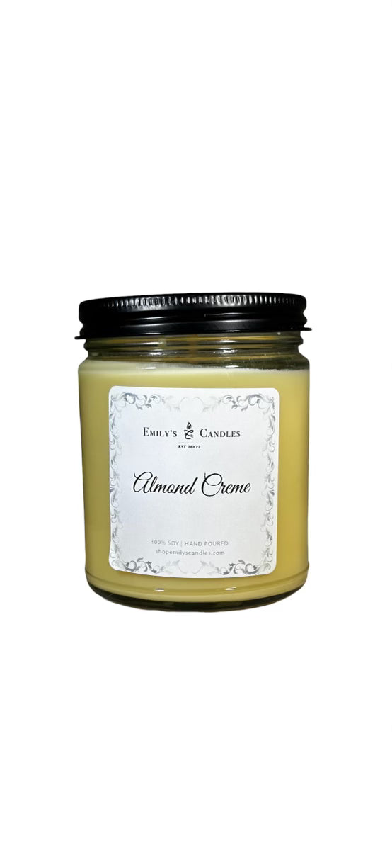 9 Oz Soy Candle Almond Creme