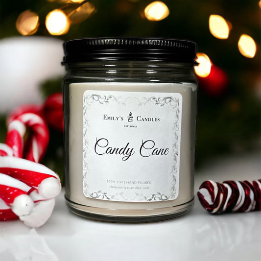 9 Oz Soy Candle Candy Cane