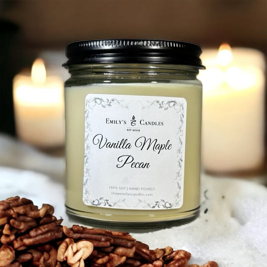 9 Oz Soy Candle Vanilla Maple Pecan