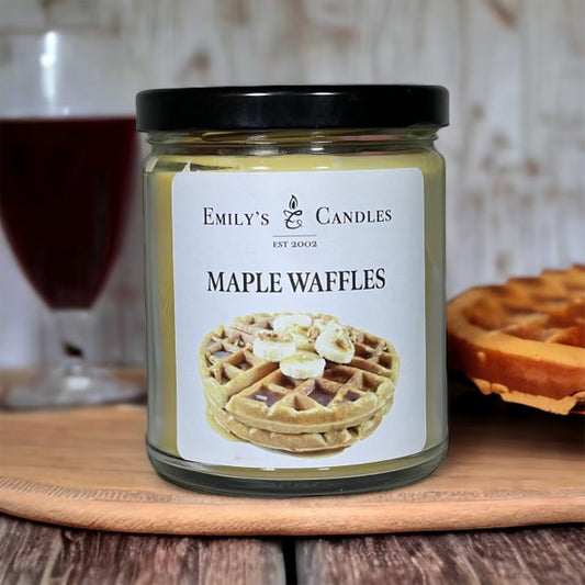 9 Oz Soy Candle Maple Waffles Scent